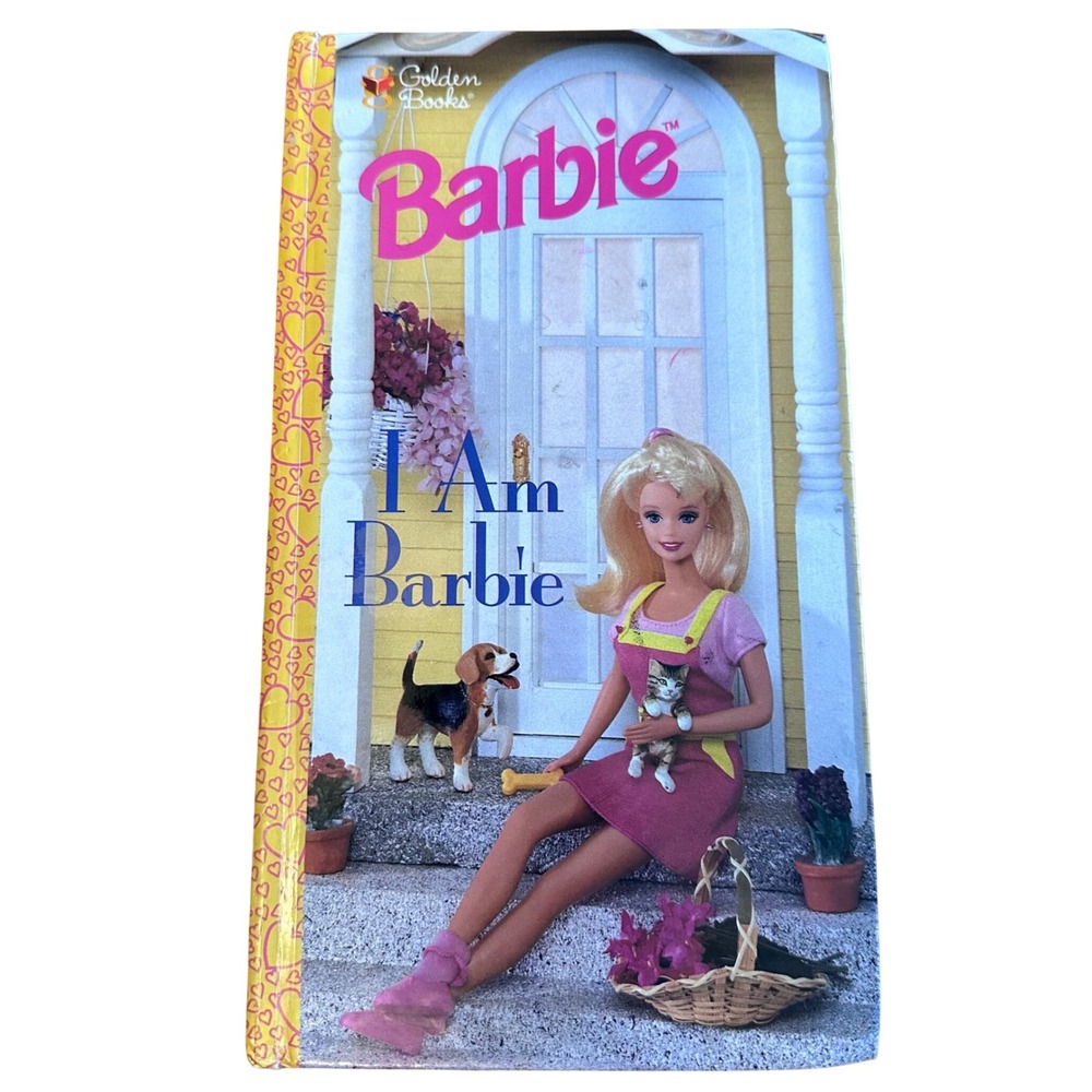 I Am Barbie Board Book Kids Pink 1998 Vintage Golden Sturdy Book